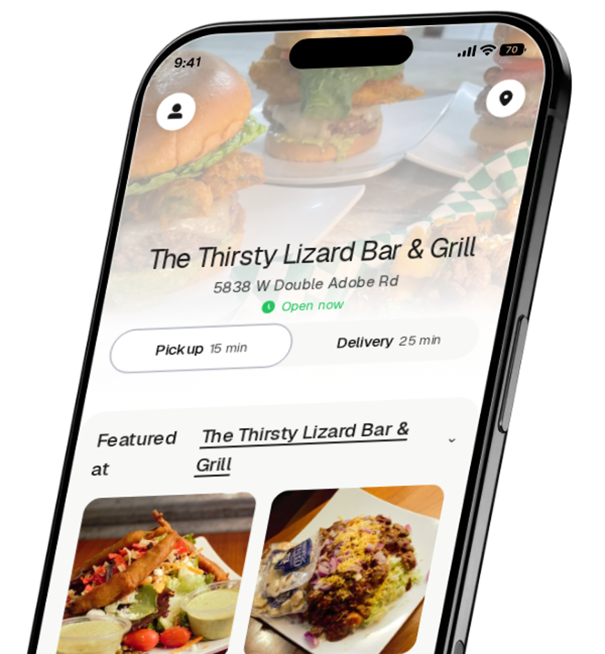 The Thirsty Lizard Bar & Grill app preview