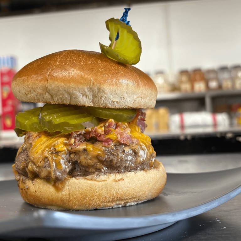 Delicious Pickle Burger Experience